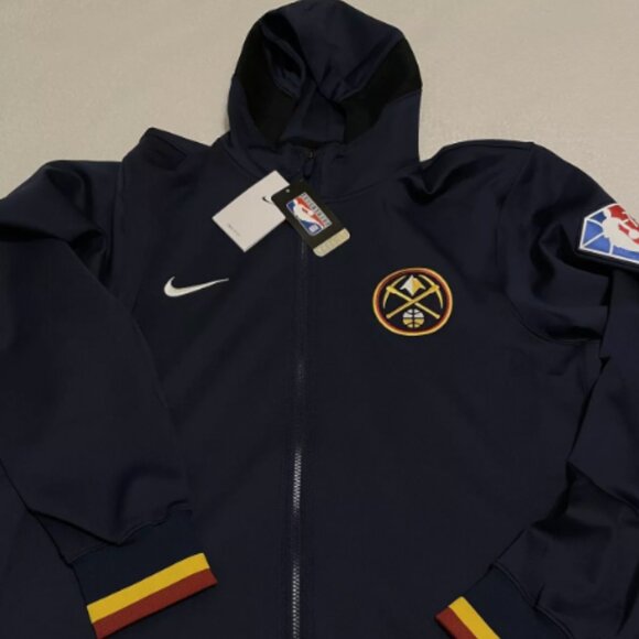 NWT Nike NBA Denver Nuggets 75th On-Court Warm Up Hoodie